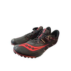 Saucony Men's Spitfire 5 Track & Field Shoes Size 11 Black Red No Spikes‎